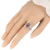 Luochen Estilo Europeu e Americano Luxo Acessível Anel Oval com Diamante Retrô Francês Elegante de Alta Gama Nicho Exquisito Joia de Mão Anel