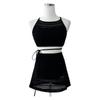 Bikini Dividido de Encaje Tailandés Transparente Sexy para Mujer 2024 Traje de Baño Falda Traje de Baño Conservador Japonés-Coreano