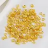 Separador de contas em forma de pétala oca de cobre banhado a ouro 18K para colares de pérolas, pulseira DIY e contas espaçadoras de pulseira