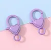 Cierre de Langosta de Aleación Colorida de 14 mm Pintado en Spray con Forma de Corazón para Llavero Hecho a Mano DIY, Cadena de Teléfono, Colgante, Accesorios de Decoración