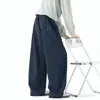 Pantalones de chándal rectos de peso pesado con bloques de color de cintura de marca de moda estilo americano para hombres y mujeres, holgados y estilizados, adecuados para otoño, pantalones largos deportivos y casuales
