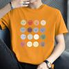 Camiseta de Manga Corta de Algodón Puro para Hombre Verano Suelta Moderna Estampado de Expresión Divertida Top de Cuello Redondo Camiseta de Algodón de Media Manga