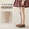 Estilo Outono e Inverno Plush Espessado Calça Segunda Pele para Meninas Artefato para Pernas Leves Cor Nude Brilho d'Água Veludo Fino Meias-Calça Meias de Dança Atacado