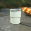 Taza de Café Americana de Acero Inoxidable 304, Taza Portátil Estilo Camping al Aire Libre, Taza Termo de una Sola Capa con Borde Enrollado, Estilo Retro
