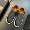Zapatos Populares para Hombre Transfronterizos 2024 Nuevos Transpirables Cosidos a Mano de Marca Elegante Slip-On Versátiles Zapatos Casuales para Hombre