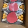 Racket de tênis de mesa direto da fábrica treino competição iniciante profissional horizontal reto conjunto de raquetes tênis de mesa acabado atacado