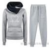 Comercio exterior transfronterizo otoño e invierno nuevo traje deportivo con capucha y forro polar pantalones de suéter de mujer ropa de mujer al por mayor