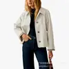 Chaquetas Europeas y Americanas de Tallas Grandes, Ropa Femenina Transfronteriza, Abrigos de Cuadros para Primavera y Otoño, Pedidos Pequeños con Entrega Rápida, Ventas Directas de Fábrica