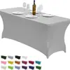 Cubierta Elástica para Mesa Transfronteriza al por Mayor Funda Rectangular Elástica para Mesa de Fiesta al Aire Libre Boda Funda para Mesa de Banquete de Boda