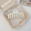 Pinza de Tiburón Acrílica Marrón Grande Estilo Coreano de Verano Pinza Cuadrada Pasador Elegante para la Parte Trasera de la Cabeza Pasador de Gama Alta