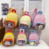 Mochila Infantil Fofa de Desenho Animado com Janela Transparente, Modelo Novo 2026, Mochila Escolar para Jardim de Infância para Meninos e Meninas, Mochila de Viagem
