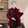 Nuevo Estilo Ropa de Otoño Invierno para Abuela Moda Adelgazante Tallas Grandes Nuevo Estilo Chino 2026 Chaqueta Cálida Versátil para Personas de Mediana Edad que Reduce la Edad