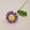 Flor de Rosa Terminada Tejida a Mano Flor de Simulación Flor Tejida Flor Hecha a Mano DIY Tejido de Hilo Ramo de Flores Tejidas Caseras