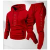 Conjunto Retro de Dos Piezas para Hombre con Estampado de Letras Transfronterizo Europeo y Americano, Sudadera de Manga Larga y Pantalones Deportivos para Correr en Otoño e Invierno