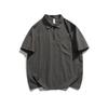 Ootd Montanhismo ao Ar Livre Proteção Solar Polo de Manga Curta com Meio Zíper Masculino Verão Fresco Absorvente de Umidade Secagem Rápida Camiseta Top