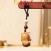 Yiming Xianyuan Cadena para Teléfono Móvil Colgante Elefante Sándalo Llavero de Coche Colgante Tallado Regalo Lindo para Hombres y Mujeres