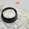 Arte de Uñas Estilo Japonés Piedra de Concha Piezas de Concha de Aurora Natural Abalón Iridiscente Piezas Largas de Concha Decoraciones de Uñas de Moda