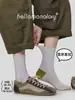 Meias Femininas Personalizadas 85813 para Outono, Meias Listradas Coloridas de Cano Médio, Estilo Esportivo, Barra Solta, Algodão Sem Costura Longas, Resistentes ao Odor