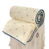 Colcha Fresca de Verão Bordada com Conchas Algodão Lavado Fio Dupla Camada Colcha de Verão Conjunto de Quatro Peças Fina Desenho Animado Lavável à Máquina Lavável Colcha de Presente