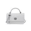 Bolso de nicho estilo coreano con cierre de cadena, nuevo bolso de hombro de moda con estampado de diamantes, versátil y elegante para ir al trabajo, bolso cruzado cuadrado pequeño