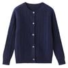 Suéteres de Lã Pura para Homens e Mulheres, Cardigans Tricotados de Estilo Igual, Suéteres de Manga Longa em Cor Lisa, Novas Jaquetas Torcidas de Outono e Inverno