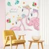 Shangyi SP64027 pegatinas de pared creativas de amor flamenco autoadhesivas para decoración de fondo de dormitorio fabricantes venta al por mayor pegatinas de pared