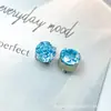 Pendientes de Aleación de Titanio F136 con Fondo Plano Engastados en Garras Corte Rosa, Labret y Pendientes para Oreja de Titanio G23 con Rosca Interna, Joyería para Piercing
