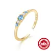 Anel de prata esterlina S925 Feminino Europeu e Americano mais vendido Retro Ins Diário para o trabalho Anel de dedo indicador aberto combinável Joia