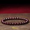 Venta al por mayor del fabricante Mineral Crudo Natural de Cinabrio de Xiangxi, Pulsera de Piedra Cruda de Cinabrio, Piedra de Arena Negra de Mineral Crudo, Pulsera de Cuentas para Hombres y Mujeres