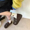 Outono 2026 Sapatos de Salto Interno com Fivela Retrô, Slip-Ons, Mocassins, Mules Estilo Old Money Feminino