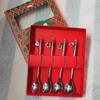 Colher de sobremesa de aço inoxidável 410 presente de Natal talheres colher de café comércio exterior transfronteiriço terno série criativa de alto valor de cor