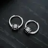 Brincos de Argola Estilo Novo Transfronteiriços para Homens, Presilhas de Orelha Versáteis Retro de Aço Titânio de Alta Qualidade para Mulheres, Acessórios de Orelha da Moda de Nicho
