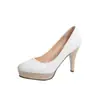 Zapatos de Moda para Mujer 2025 con Suelas Gruesas, Puntas Redondas, Tacones de Aguja, Tacones Altos, Zapatos Rojos de Novia para Boda de Todas las Estaciones