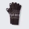 Guantes de punto Fair Isle con diseño de copo de nieve 100% cachemir puro para mujer, cálidos, versátiles, aptos para estudiantes, compatibles con pantalla táctil y diseño de cinco dedos para clima frío