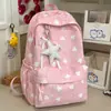 Nueva mochila de gran capacidad de estilo japonés para mujer, linda y fresca, mochila informal artística con estrellas para chicas y estudiantes.