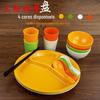 Estilo japonês / melamina / imitação porcelana fast food placa compartimento plate / cor placa de três compartimentos/plástico disco cantina louça