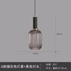 Lustre Escandinavo para Bar Restaurante Lâmpada de Cabeceira Normcore Lanterna Criativa Listrada Lustre Pequeno de Vidro Retrô Japonês de Cabeça Única