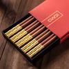 Palillos manduo de sándalo rojo para invitados Estilo nacional madera maciza para el hogar palillos para comer para una persona antideslizantes palillos de Año Nuevo para el festival de primavera