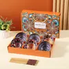 Juego de Cuencos Florales Acuarela, Cuenco de Regalo Vintage, Cuenco y Plato de Cerámica, Cuenco para Arroz, Vajilla Transfronteriza, Juego en Caja de Regalo
