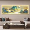 Milhares de Milhas de Rios e Montanhas Pintura Decorativa para Sala de Estar Novo Estilo Chinês Pintura para Pendurar na Parede Atrás do Sofá Paisagem Atmosférica Mural Estéreo Luminoso