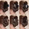 Pinza para el Cabello Estilo Coreano Inspirada en Instagram de Lujo Ligero para Mujer, Pasador de Tamaño Mediano con Moño, Pinza de Tiburón para la Parte Trasera de la Cabeza, Pinza para el Cabello de Diseño Único de Nicho