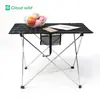 Mesa plegable mediana de aleación de aluminio Yunye 6061 Portátil Color Bronce Oscuro Mesa de camping para exteriores y ocio Lista para enviar