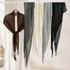 Bufanda triangular 100% Tencel, diseño calado primavera/verano, bufanda de moda para aire acondicionado, versátil y moderna, chal para hombros, prenda exterior para protección solar