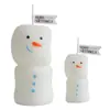 Presente de Natal 2026 Ornamento de Vela Artesanal Fofo em Formato de Boneco de Neve Vela Perfumada Criativa Lembrança