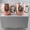 Tazas de Acero Inoxidable Transfronterizas, Jarras para Cerveza, Tazas Personalizadas Moscow Mule, Tazas para Bebidas Frías de Bar, Venta al por Mayor