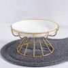 Venta al por mayor de fábrica vajilla de cerámica para mascotas plato para gato cuenco para gato de pie alto plato para comida y snacks de gato protección columna cervical anti-vuelco