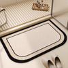 Alfombra de piso antideslizante absorbente de secado rápido para baño de alta calidad color crema alfombra de puerta suave de tierra de diatomeas para baño del hogar