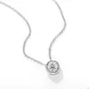 Bestseller de transmisión en vivo transfronteriza de Douyin: Collar de moissanita de burbuja D-color GRA en plata S925, una pieza ligera, lujosa y de moda para mujer