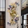 Nuevo Estilo Chino Sala de Estar Moda Hogar Reloj Creativo Luz Reloj de Lujo Ligero Reloj de Pared Decorativo Hoja de Ginkgo Reloj de Pared Atmosférico