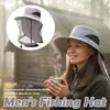 Sombrero Plegable Unisex Anti-Mosquitos Con Malla Oculta Repelente Protección Contra Insectos Abejas Casual Exterior Protector Solar Gorra de Pesca